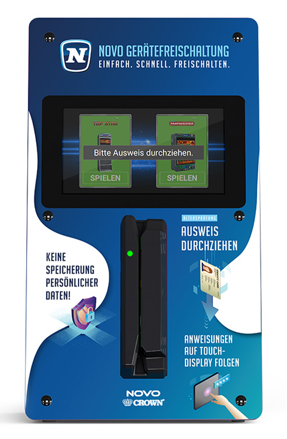 NOVO Freischaltterminal Gastro mit Ausweisleser